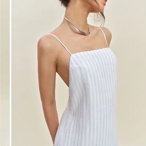 Reformation Blue and White Striped Dress